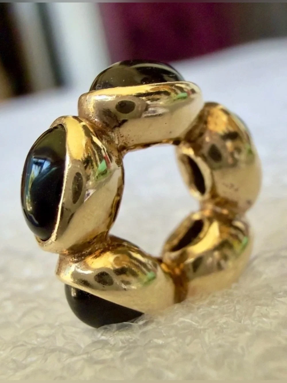 Pandora 14K Gold Yellow Onyx Cabochon Spacer - 750802ON
